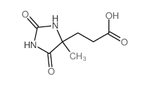 3-(4-methyl-2,5-dioxo-imidazolidin-4-yl)propanoic acid Structure