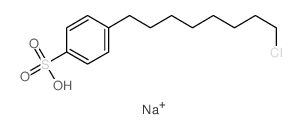 Benzenesulfonic acid,4-(8-chlorooctyl)-, sodium salt (1:1) Structure