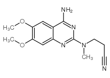 N-(4-氨基-6,7-二甲氧基喹唑-2-基)-N-甲基-2-氰基乙胺结构式