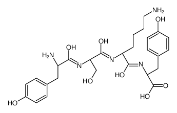 (2S)-2-[[(2S)-6-amino-2-[[(2S)-2-[[(2S)-2-amino-3-(4-hydroxyphenyl)propanoyl]amino]-3-hydroxypropanoyl]amino]hexanoyl]amino]-3-(4-hydroxyphenyl)propanoic acid Structure