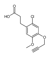 3-(2-chloro-5-methoxy-4-prop-2-ynoxyphenyl)propanoic acid Structure