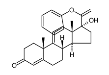 17α-hydroxy-20-phenoxypregna-4,9(11),20-trien-3-one结构式