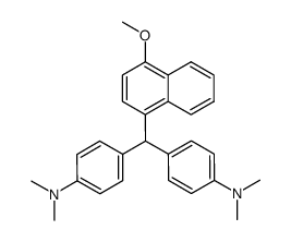 (4-methoxy-1-naphthyl)bis(4-dimethylaminophenyl)methane结构式