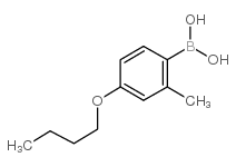 4-丁氧基-2-甲基苯硼酸结构式