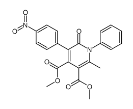 dimethyl 2-methyl-5-(4-nitrophenyl)-6-oxo-1-phenyl-1,6-dihydropyridine-3,4-dicarboxylate Structure
