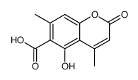 5-hydroxy-4,7-dimethyl-2-oxo-2H-chromene-6-carboxylic acid结构式