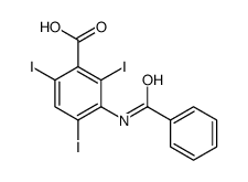 3-benzamido-2,4,6-triiodobenzoic acid结构式