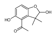 4-acetyl-2,5-dihydroxy-3,3-dimethyl-2,3-dihydrobenzo(b)furan Structure