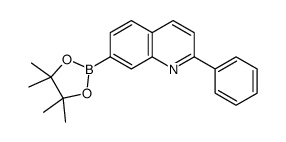 2-苯基喹啉-7-频哪醇硼酸酯结构式