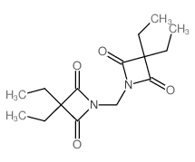 1-[(3,3-diethyl-2,4-dioxo-azetidin-1-yl)methyl]-3,3-diethyl-azetidine-2,4-dione结构式