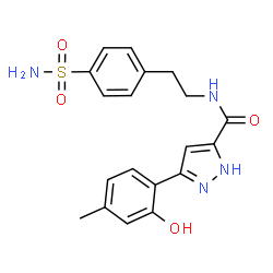 3-(2-Hydroxy-4-methylphenyl)-N-[2-(4-sulfamoylphenyl)ethyl]-1H-pyrazole-5-carboxamide结构式
