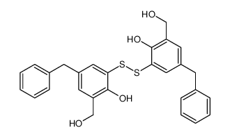 4-benzyl-2-[[5-benzyl-2-hydroxy-3-(hydroxymethyl)phenyl]disulfanyl]-6-(hydroxymethyl)phenol Structure