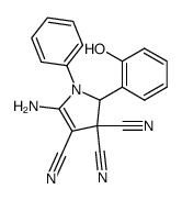 5-amino-2-(2-hydroxyphenyl)-1-phenyl-1,2-dihydro-3H-pyrrole-3,3,4-tricarbonitrile结构式