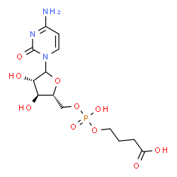 2(1H)-Pyrimidinone, 4-amino-1-(5-O-((3-carboxypropoxy)hydroxyphosphiny l)-beta-D-arabinofuranosyl)- structure