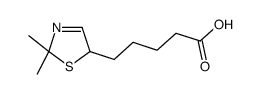 5-(2,2-dimethyl-5H-1,3-thiazol-5-yl)pentanoic acid结构式