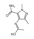 4-acetamido-2,5-dimethylpyrazole-3-carboxamide结构式