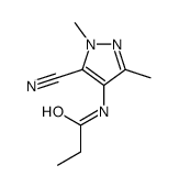 N-(5-cyano-1,3-dimethylpyrazol-4-yl)propanamide结构式