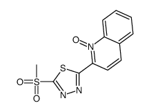 2-methylsulfonyl-5-(1-oxidoquinolin-1-ium-2-yl)-1,3,4-thiadiazole结构式