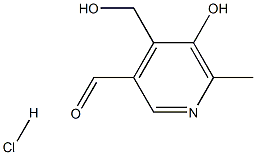 5-Hydroxy-4-(hydroxymethyl)-6-methylpyridine-3-carbaldehyde hydrochloride Structure