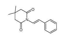 4,4-dimethyl-1-(2-phenylethenyl)piperidine-2,6-dione结构式