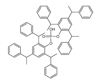 bis[2,4,6-tris(1-phenylethyl)phenyl] hydrogen phosphate Structure