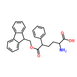 Fmoc-2-氨基-5-苯基-戊酸结构式