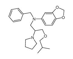 2-(N-pyrrolidino)-3-isobutoxy-N-(3,4-methylenedioxy)-phenyl-N-benzyl-propylamine Structure