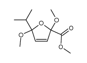5-isopropyl-2,5-dimethoxy-2,5-dihydro-furan-2-carboxylic acid methyl ester结构式