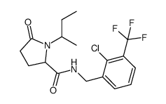 N-{[2-chloro-3-(trifluoromethyl)phenyl]methyl}-1-(1-methylpropyl)-5-oxoprolinamide Structure
