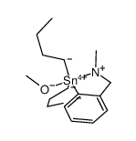 [2-(N,N-dimethylaminomethyl)phenyl]di-n-butyltin(IV) methoxide结构式