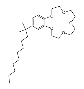 2-(1,1-Dimethyl-decyl)-6,7,9,10,12,13,15,16-octahydro-5,8,11,14,17-pentaoxa-benzocyclopentadecene结构式