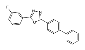 2-(3-fluorophenyl)-5-(4-phenylphenyl)-1,3,4-oxadiazole结构式