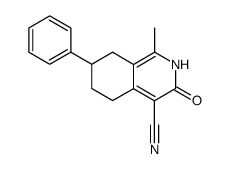 4-cyano-2,3,5,6,7,8-hexahydro-1-methyl-3-oxo-7-phenylisoquinoline结构式