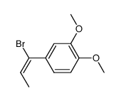 1-bromo-1-(3,4-dimethoxyphenyl)-1(E)-propene Structure