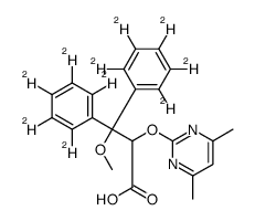 (ALPHAS)-ALPHA-[(4,6-二甲基-2-嘧啶基)氧基]-BETA-甲氧基-BETA-(苯基-2,3,4,5,6-D5)苯丙酸-2,3,4,5,6-D5结构式