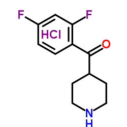 4-(2,4-二氟苯甲酰基)-哌啶盐酸盐结构式