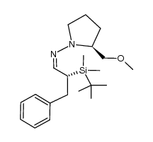 (S,Z)-N-((R)-2-(tert-butyldimethylsilyl)-3-phenylpropylidene)-2-(methoxymethyl)pyrrolidin-1-amine Structure