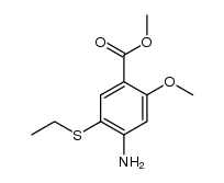methyl 4-amino-5-(ethylthio)-2-methoxybenzoate结构式