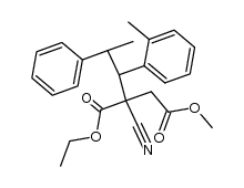 3-Aethoxycarbonyl-3-cyano-5-phenyl-4-(2-tolyl)-capronsaeuremethylester结构式