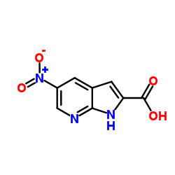 5-硝基-1H-吡咯并[2,3-b]吡啶-2-羧酸结构式