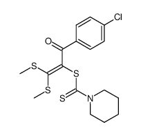 Piperidine-1-carbodithioic acid 1-(4-chloro-benzoyl)-2,2-bis-methylsulfanyl-vinyl ester Structure