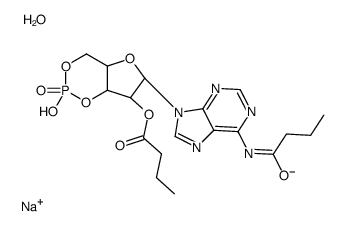 N-6,O-2'-DIBUTYRYLADENOSINE 3':5'-CYCLIC MONOPHOSPHATE SODIUM SALT 1H2O, structure