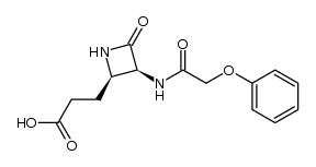 cis-4-oxo-3-[(phenoxyacetyl)amino]-2-azetidinepropanoic acid Structure