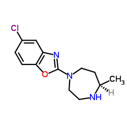 5-氯-2-[(5R)-六氢-5-甲基-1H-1,4-二氮杂卓-1-基]苯并恶唑结构式