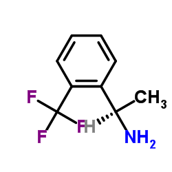 (R)-1-[2-(三氟甲基)苯基]乙胺结构式