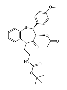 N,N-Didesmethyl N-tert-Butoxycarbonyl Diltiazem结构式