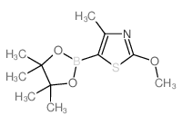 2-Methoxy-4-methyl-5-(4,4,5,5-tetramethyl-1,3,2-dioxaborolan-2-yl)-1,3-thiazole结构式
