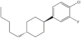 4-(反-4-戊基环己基)-2-氟-1-氯苯结构式