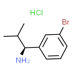 (S)-1-(3-溴苯基)-2-甲基丙烷-1-胺盐酸盐结构式