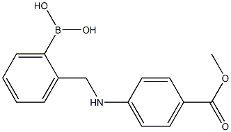 2-(4-甲氧羰基苯基氨基甲基)苯基硼酸结构式